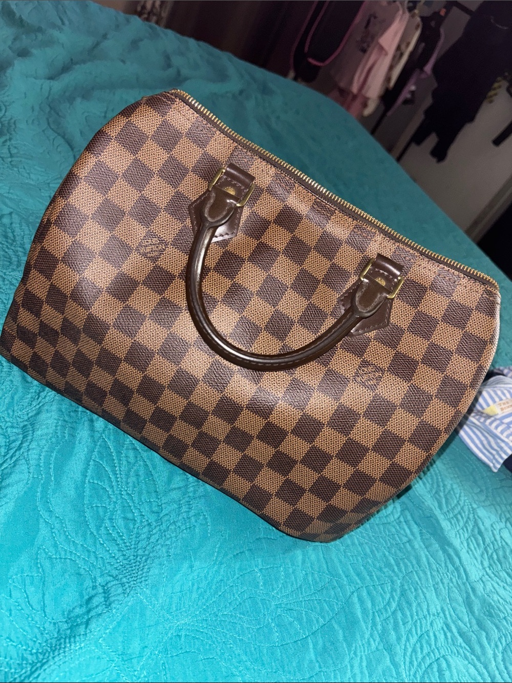 Classic Brown Check Dome Satchel Handbag